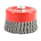Forney Cup Brush, Knotted, 6 in x .020 in x 5/8 in-11 Arbor 72756 - alternate 1
